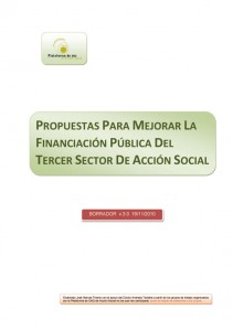 Propuestas mejoras financiación Tercer Sector de Acción Social